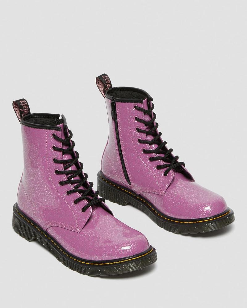 Pink Kids' Dr Martens Youth 1460 Glitter Lace Up Boots | CA 708UZG